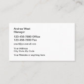 Carte De Visite Services de location de matériel Médicale (Dos)