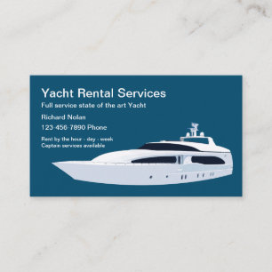 Carte De Visite Services de location de yacht de luxe