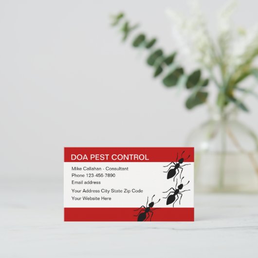 Carte De Visite Services de lutte antiparasitaire Conception moder (Debout devant)