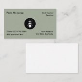 Carte De Visite Services de lutte contre les parasites (Devant / Derrière)