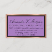 Carte De Visite Services de luxe Mariage Événement Production Viol (Dos)