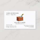 Carte De Visite Services de maçonnerie de briques Professionnel (Devant)