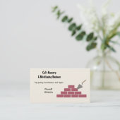 Carte De Visite Services de maçonnerie et de brique (Debout devant)