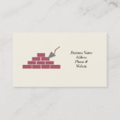 Carte De Visite Services de maçonnerie et de brique (Dos)