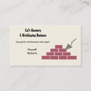 Carte De Visite Services de maçonnerie et de briquetage