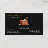 Carte De Visite Services de Maçonnerie Noirs Professionnel (Devant)
