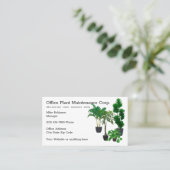 Carte De Visite Services de maintenance des Plantes de bureau (Debout devant)