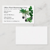 Carte De Visite Services de maintenance des Plantes de bureau (Devant / Derrière)