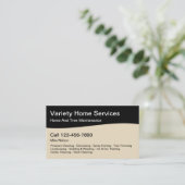 Carte De Visite Services de maison professionnels (Debout devant)