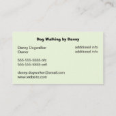 Carte De Visite Services de marche de chien (Dos)