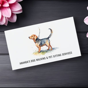 Carte De Visite Services de marche et de pose pour animaux de comp