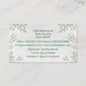 Carte De Visite Services de marche et de soins aux animaux de comp (Dos)