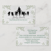 Carte De Visite Services de marche et de soins aux animaux de comp (Devant / Derrière)