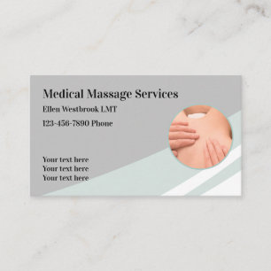 Carte De Visite Services de massage Médicale Moderne