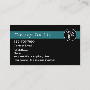 Carte De Visite Services de massage moderne simple