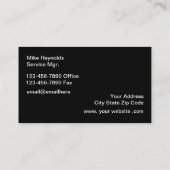 Carte De Visite Services de mécanique de réparation d'avion d'avia (Dos)