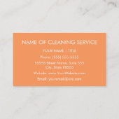 Carte De Visite Services de ménage de quatrefoil orange élégant (Dos)