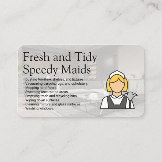 Carte De Visite Services de ménage | Désinfection (Devant)