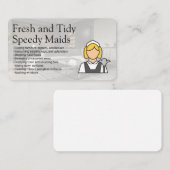 Carte De Visite Services de ménage | Désinfection (Devant / Derrière)