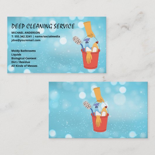 Carte De Visite Services de ménage profond (Devant / Derrière)