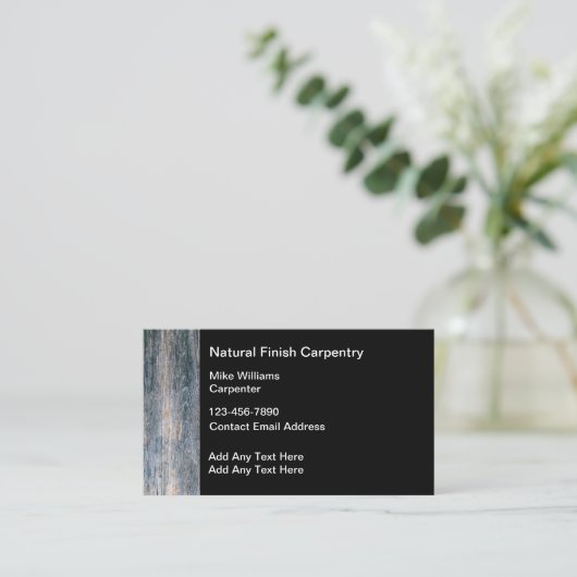 Carte De Visite Services de menuiserie (Debout devant)