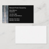 Carte De Visite Services de menuiserie (Devant / Derrière)