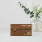 Carte De Visite Services de menuiserie aspect grain de bois (Debout devant)