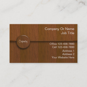 Carte De Visite Services de menuiserie aspect grain de bois