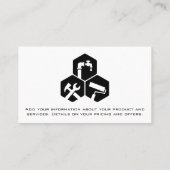 Carte De Visite Services de menuiserie | Entreprise Arrière - plan (Dos)