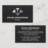 Carte De Visite Services de menuisier homme à tout faire Simple No (Devant / Derrière)