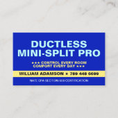 Carte De Visite Services de mini-split sans conduit Pro | Spéciali (Devant)
