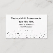 Carte De Visite Services de moisissure et de qualité de l'air (Devant)