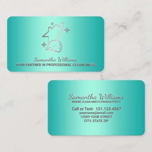 Carte De Visite Services de nettoyage (Devant / Derrière)