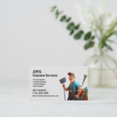 Carte De Visite Services de nettoyage (Debout devant)