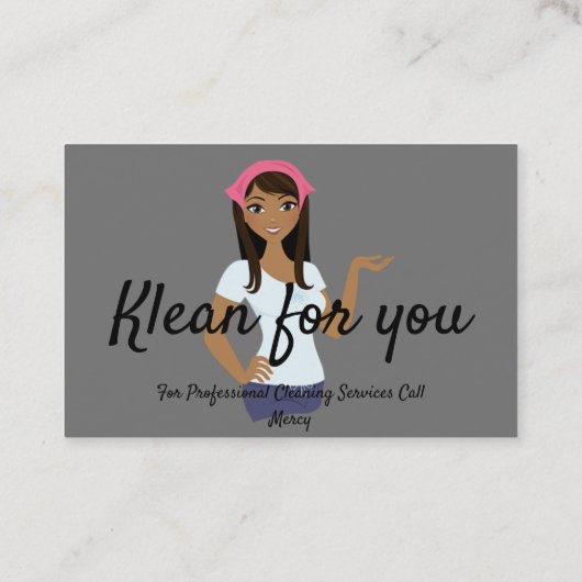 Carte De Visite Services de nettoyage (Dos)