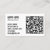 Carte De Visite Services de nettoyage à la main Doodle tiré à la m (Dos)