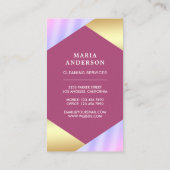 Carte De Visite Services de nettoyage à vide Gold Foil Rose (Dos)