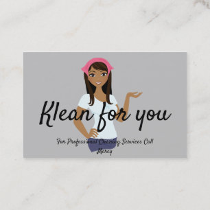 Carte De Visite Services de nettoyage Arrière - plan gris clair