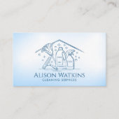Carte De Visite Services de nettoyage - Art en ligne (Devant)
