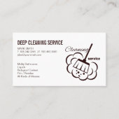 Carte De Visite Services de nettoyage | Balai et flic (Devant)