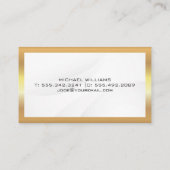 Carte De Visite Services de nettoyage | Bordure or | Logo de la fe (Dos)