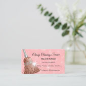 Carte De Visite Services De Nettoyage Classique (Debout devant)