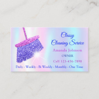 Carte De Visite Services de nettoyage classique Holographe Parties