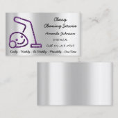 Carte De Visite Services De Nettoyage Classique Nettoyeur De Vacuu (Devant / Derrière)