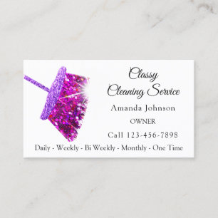 Carte De Visite Services de nettoyage classique Parties scintillan