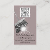 Carte De Visite Services de nettoyage classique Rose QRCode (Dos)