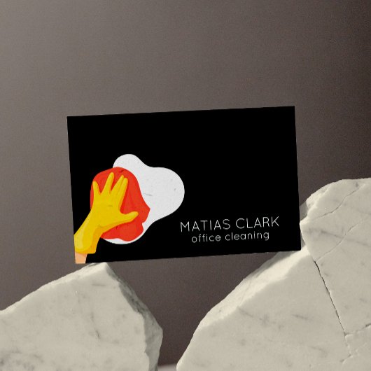 Carte De Visite Services de nettoyage Code Qr Cartoon commercial