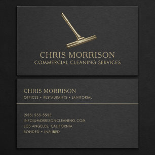Carte De Visite Services de nettoyage commercial Professionnel