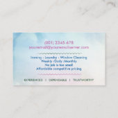 Carte De Visite Services de nettoyage - Conception de style aquare (Dos)