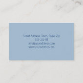 Carte De Visite Services de nettoyage de blanchisserie Bleu simple (Dos)